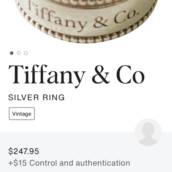 Tiffany Band 9.25 Sterling Silver Ring - Picture 5 of 5